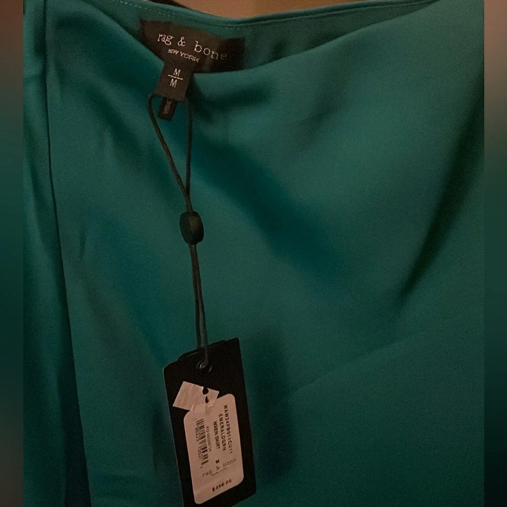 Rag & Bone Wren Bias Cut Maxi Skirt in emerald size M NWT - Picture 5 of 6